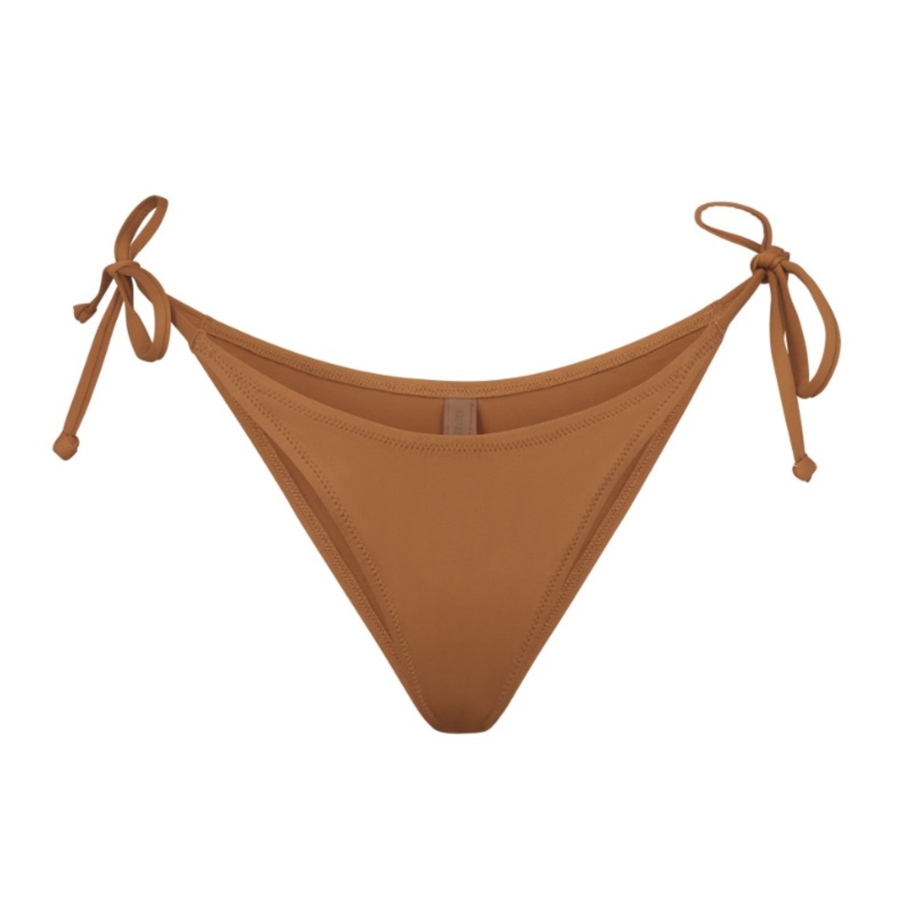SKIMS Tan Tie-Side Bikini Bottom 4X NWT Adjustable Swim Bottom